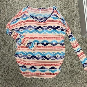 Pink Blush long sleeve maternity shirt